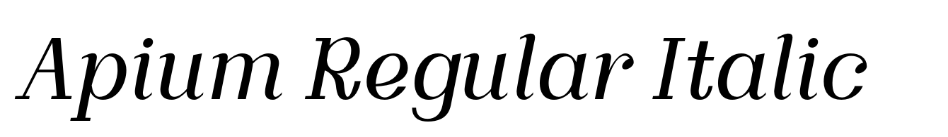 Apium Regular Italic